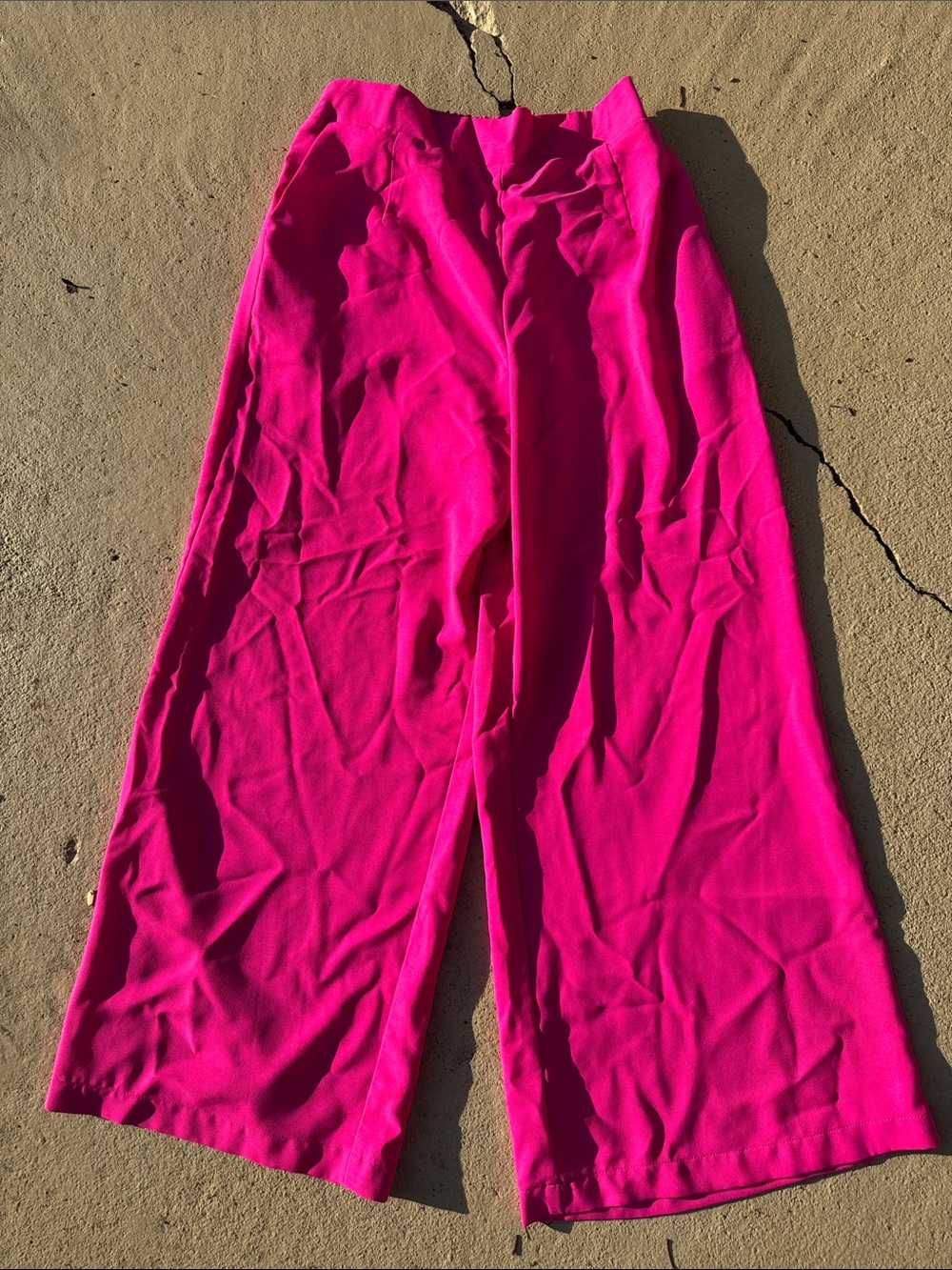 JODIFL Bright Hot Pink Wide-Leg Pants size Medium
